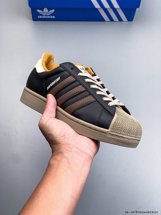 公司级！阿迪达斯Adidas Superstar 贝壳头经典百搭休闲板鞋 1026481X24