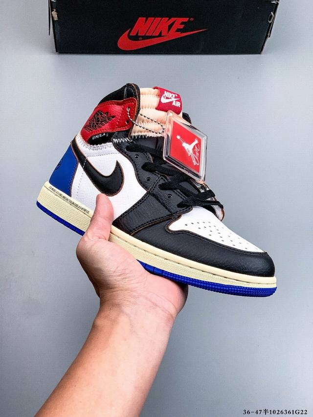 二层真标！耐克Nike Air Jordan 1 Aj1乔丹一代高帮复古文化休闲运动篮球鞋 1026361G22
