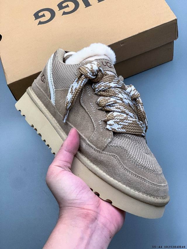 Ugg Classic Uitra Mini 梅尔双色拼接鞋带低帮休闲鞋 #全鞋采用Zp同厂 隆丰A级澳洲进口羊皮毛一体 品牌代工厂P生产线 完全遵循Zp工艺流