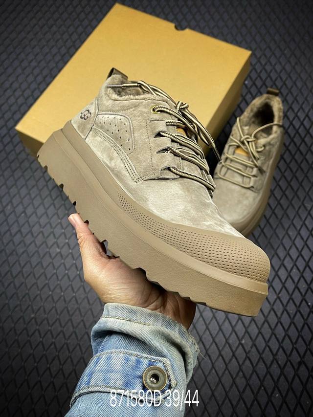 新货#Ugg秋冬新品 毛绒一体内里保暖锁热 秋冬必备 户外男士休闲鞋雪地靴系列 广东大厂品质 秋冬新款 时尚潮流搭配 面料釆用意大利进口磨砂牛皮 全鞋真牛皮材料