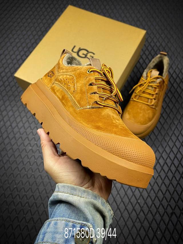 新货#Ugg秋冬新品 毛绒一体内里保暖锁热 秋冬必备 户外男士休闲鞋雪地靴系列 广东大厂品质 秋冬新款 时尚潮流搭配 面料釆用意大利进口磨砂牛皮 全鞋真牛皮材料