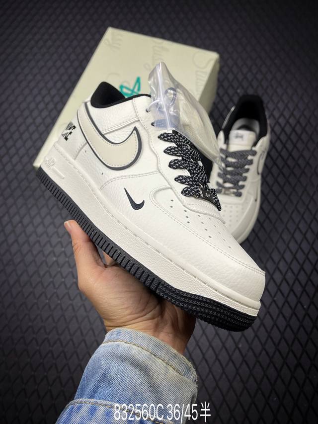 C 海外限量发售！公司级Nike Air Force 1 '07 Low “Nike黑标”空军一号 低帮 运动鞋 休闲鞋 折边针车 工艺难度大 原楦头原纸板 原