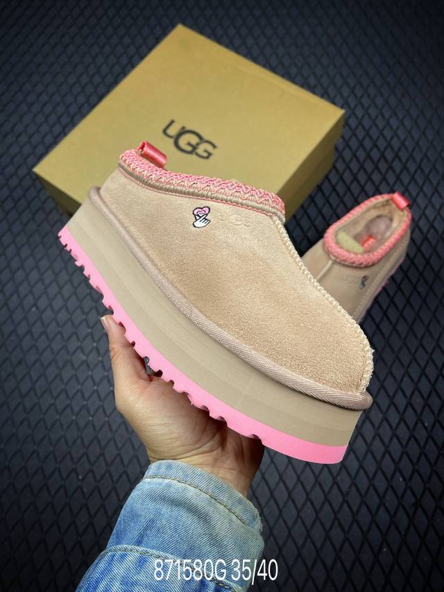 G 市面顶级版本 Uggtazz民族风厚底女款小红书爆款 广州外贸大厂生产鞋头到鞋垫真羊皮毛一体独立外盒包装芯片带防水工艺区别市面任何版本 5Cm厚底独立原版开