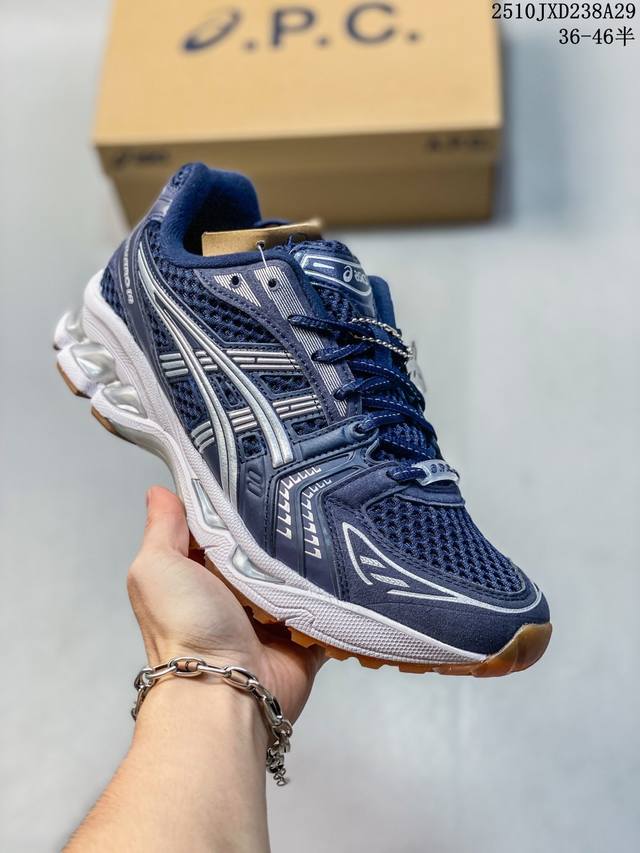 公司级Asics Gel-Kayano 14 亚瑟士 运动休闲透气专业跑鞋 采用工程弹性双层再生针织密度鞋面材质 后跟3D可视Gel缓震乳胶物料 升级Ff Bl