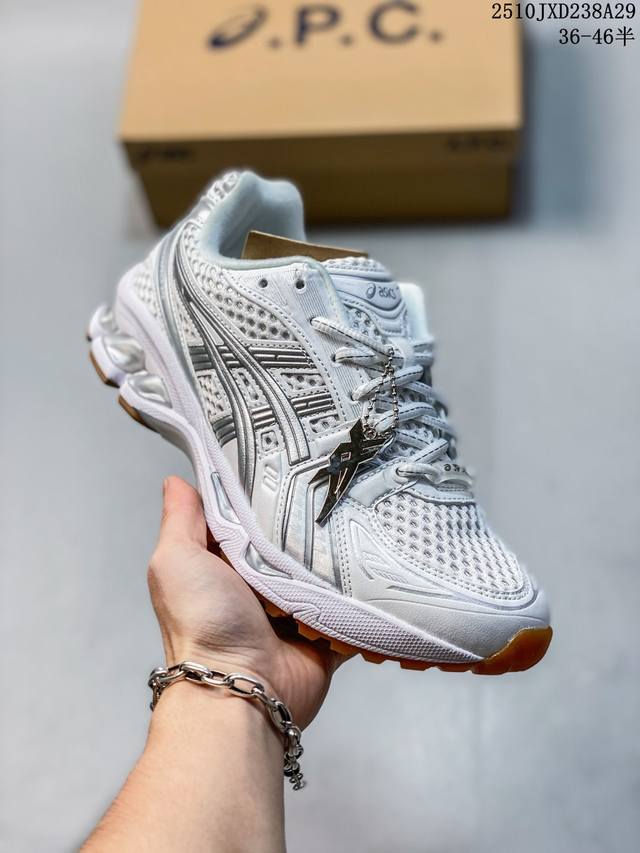 公司级Asics Gel-Kayano 14 亚瑟士 运动休闲透气专业跑鞋 采用工程弹性双层再生针织密度鞋面材质 后跟3D可视Gel缓震乳胶物料 升级Ff Bl