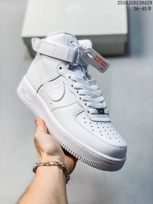 公司级Nike Air Force 1 High 耐克 空军一号 潮流复古 高帮板鞋 货号:Cw2290-111 Size:36 36.5 37.5 38 38
