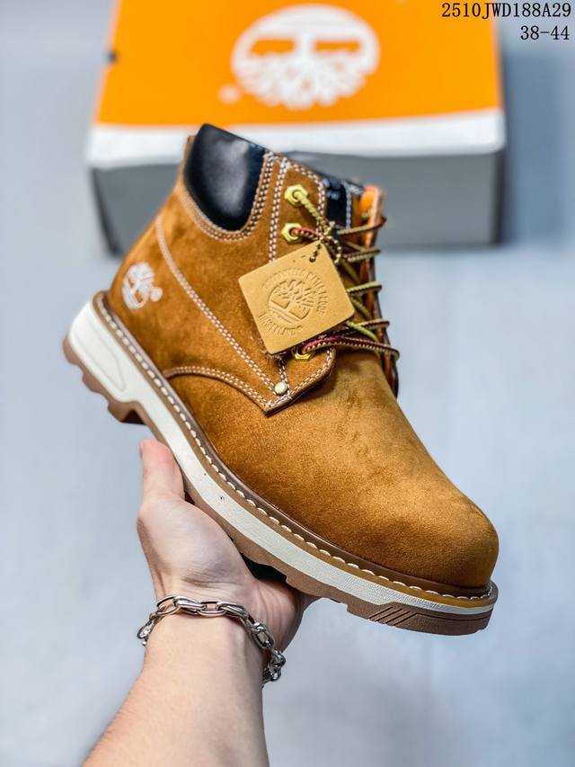 Timberland Premium 天伯伦高帮休闲鞋 牛皮材质 耐磨防滑马丁靴 Size:38-44码 #Bss32251030 10Jwd188A29