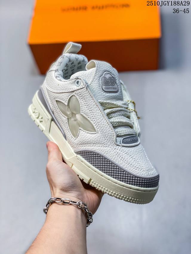 真标Louis Vuitton Trainer Sneaker Low 全新 Lv 路易威登 休闲运动文化百搭板鞋 尺码:36-45 Id:Jzf129-Djr