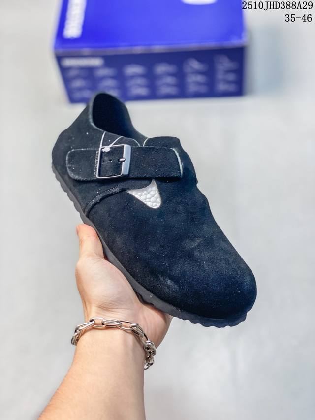 勃肯鞋Birkenstock 真皮软木拖 出口韩国的订单！ 有没有姐妹跟我一样，喜欢鞋拖，懒得弯腰系鞋带 所以Birkenstock博肯鞋真的是我的爱 很久就一