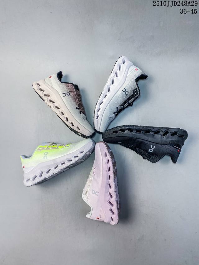 On昂跑 Cloudtilt 网布 舒适轻质 减震耐磨 低帮 生活休闲鞋 白黑 10Jjd248A29