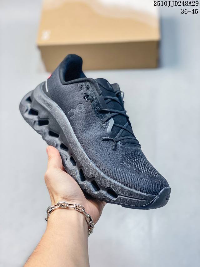 On昂跑 Cloudtilt 网布 舒适轻质 减震耐磨 低帮 生活休闲鞋 白黑 10Jjd248A29