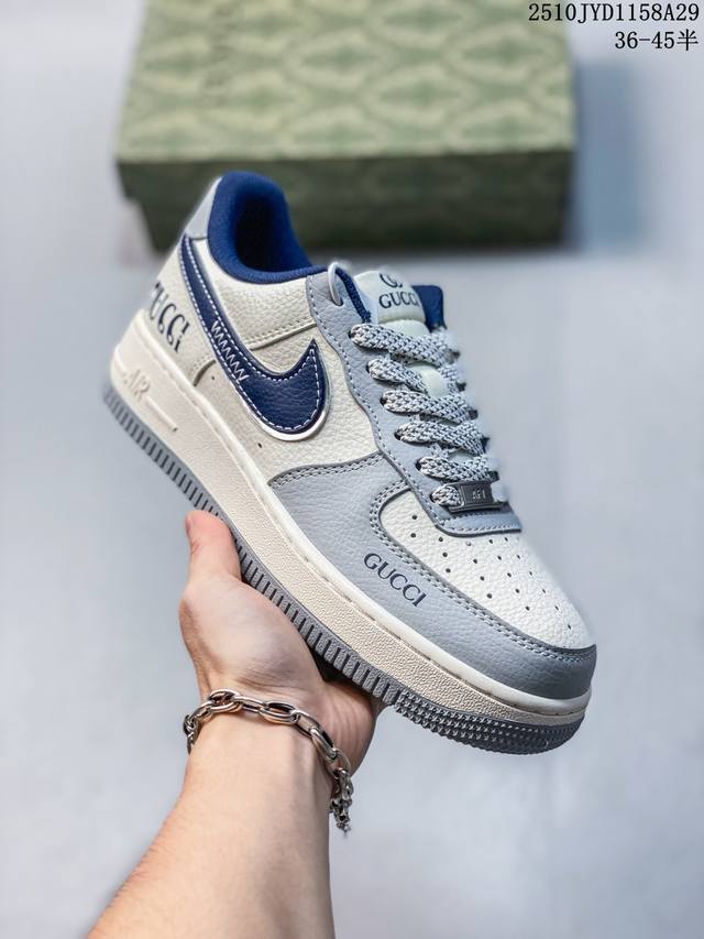 海外限量发售！公司级Nike Air Force 1 '07 Low “Lv联名 渐变牛仔”空军一号 低帮 运动鞋 休闲鞋 折边针车 工艺难度大 原楦头原纸板