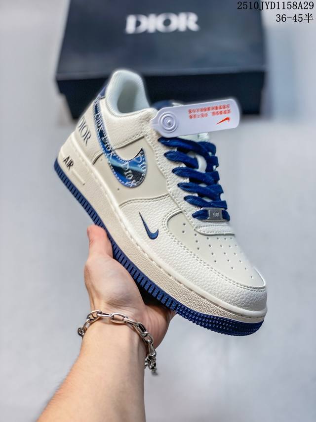 海外限量发售！公司级Nike Air Force 1 '07 Low “Lv联名 渐变牛仔”空军一号 低帮 运动鞋 休闲鞋 折边针车 工艺难度大 原楦头原纸板