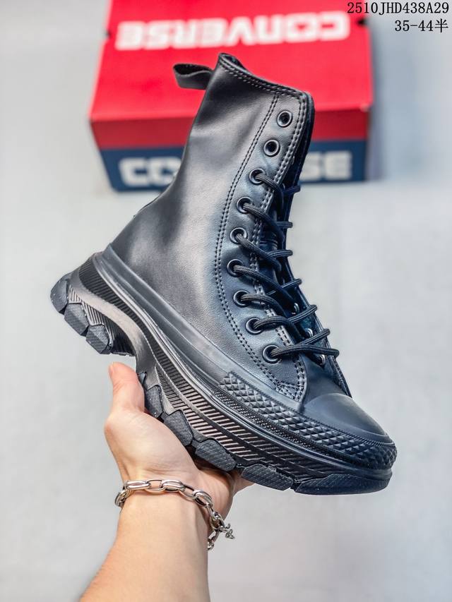 Converse All Star Trekwave Sl Shin-Hi 舒适 户外功能鞋 男女同款 黑色 百年纪念日版 马丁靴 秋冬款。。超迁皮面35-44