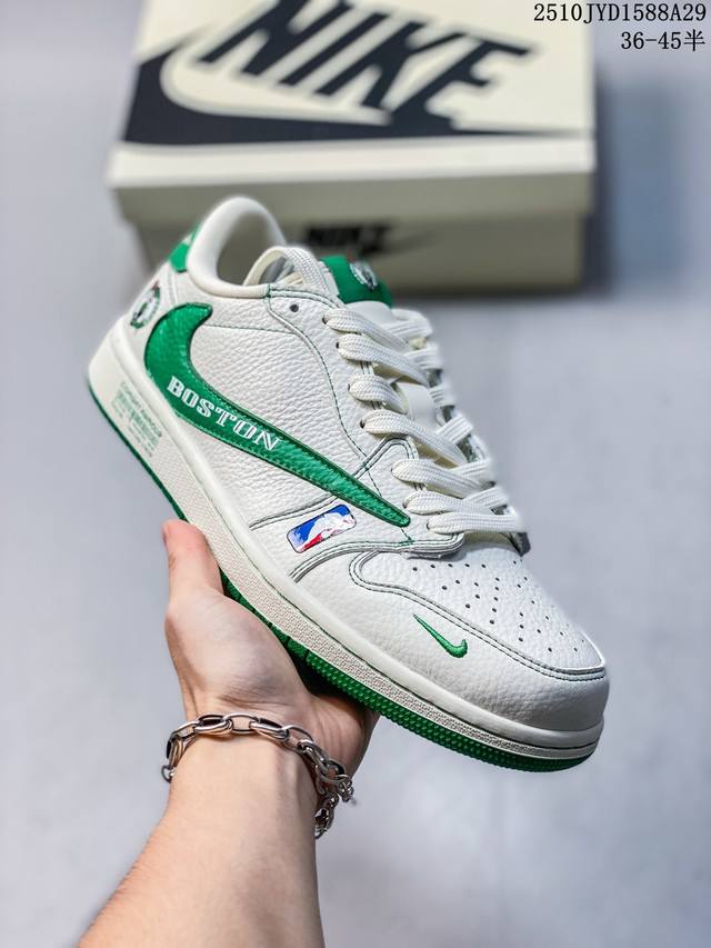 Jordan 乔丹 男女鞋真标半码制，采用软质荔枝纹牛剖革布鞋面材质，缜密拉帮中底布，鞋垫嵌Eva缓震物料及背胶，内置气垫及耐磨橡胶大底Nba波士顿凯尔特人队B