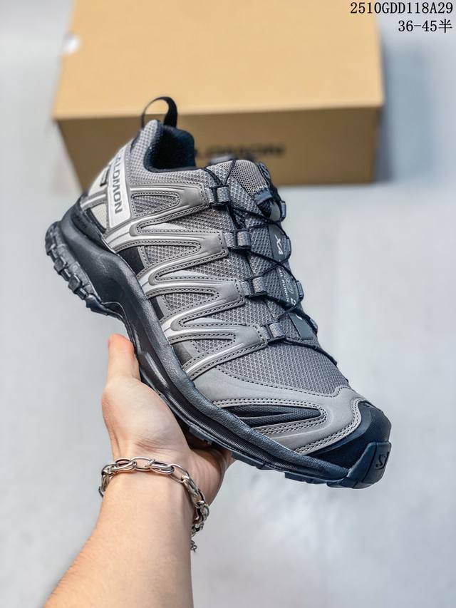 公司级法国户外品牌-萨洛蒙 Salomon Xt-Quest Adv Xt 3D探索者系列 潮流越野机能户外休闲运动跑步鞋 采用透气网布与防护皮革组合鞋面材质