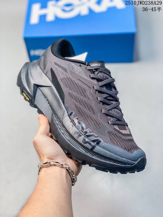 公司级Hoka One One M Mafate X 时尚舒适 织物减震防滑支撑低帮 越野跑步鞋 货号:1175 尺码:36 36.5 37.5 38 38.5