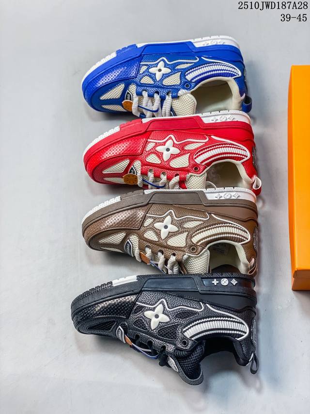 法国巴黎百年奢侈品牌Lv路易威登Louis Vuitton Skate Sneaker Low 运动系列低帮复古百搭休闲运动文化篮球板鞋 10Jwd187A28