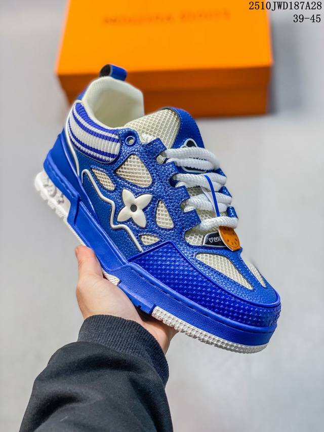 法国巴黎百年奢侈品牌Lv路易威登Louis Vuitton Skate Sneaker Low 运动系列低帮复古百搭休闲运动文化篮球板鞋 10Jwd187A28