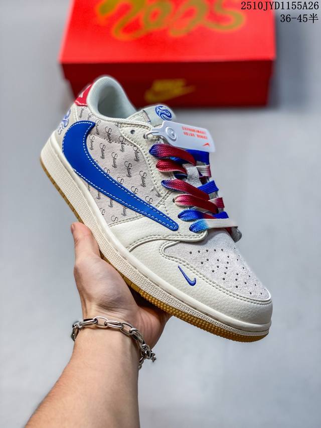 Travis Scott X Fragment Design X Jordan Air Jordan 1 Low Og Sp “蛇年限定 蓝勾生胶” 多方联名合