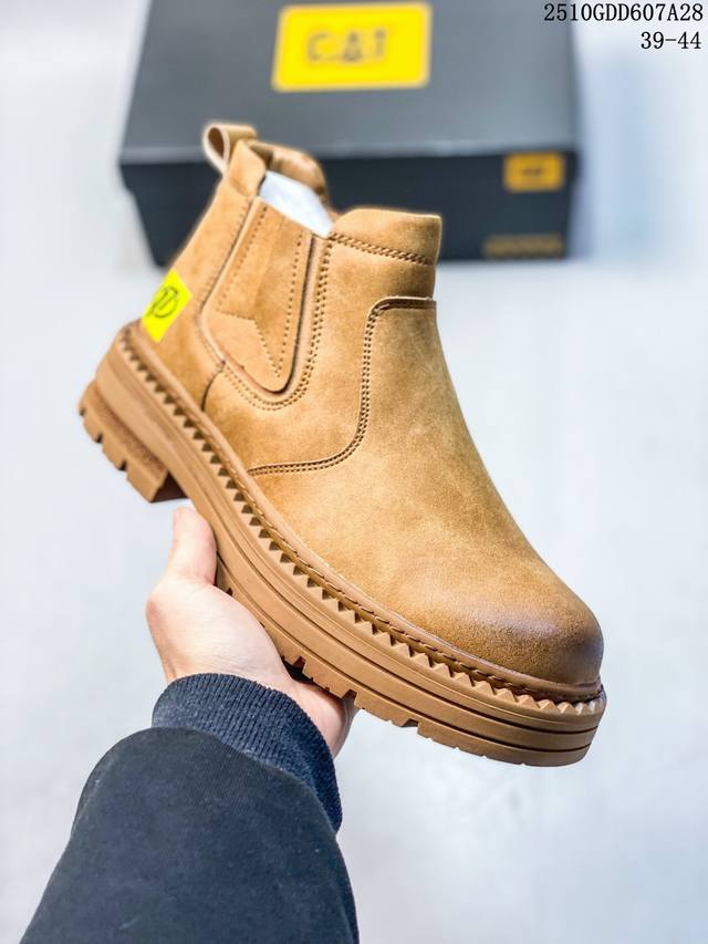 Cat纯原 广东大厂 新款 推土机 休闲时尚 男士休闲皮鞋 原单品质真标公司卡特男鞋广东纯原 历年经典热销款 新款头层牛皮耐磨防滑橡胶大底 固特异工艺 永不开胶