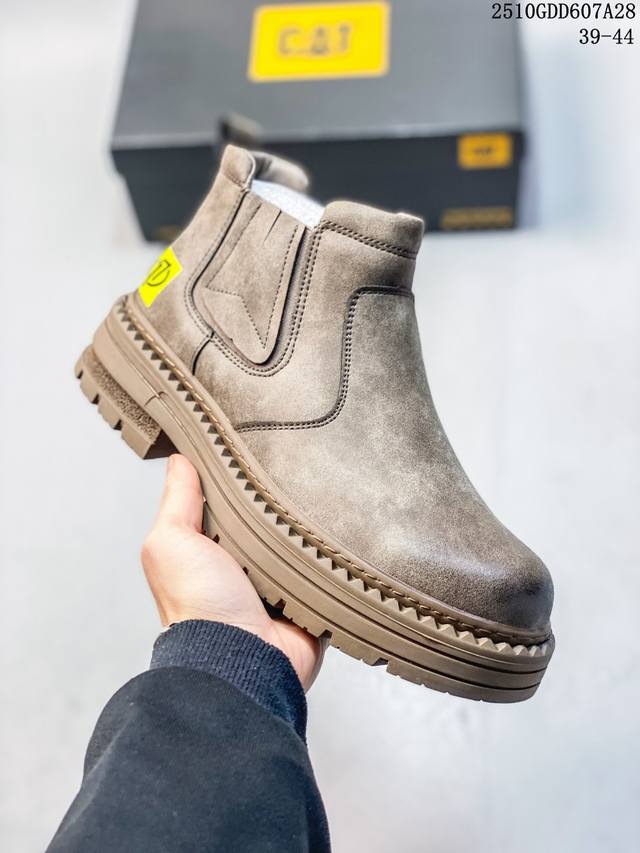 Cat纯原 广东大厂 新款 推土机 休闲时尚 男士休闲皮鞋 原单品质真标公司卡特男鞋广东纯原 历年经典热销款 新款头层牛皮耐磨防滑橡胶大底 固特异工艺 永不开胶