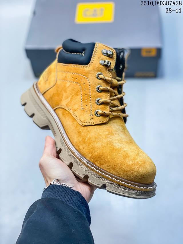 Cat卡特 硬汉推土机品牌经典百搭户外中帮休闲马丁靴系列 #广东大厂品质 官网常年主打款 时尚潮流搭配 面料釆用意大利进口磨砂牛皮 全鞋真牛皮材料 大底到五金都