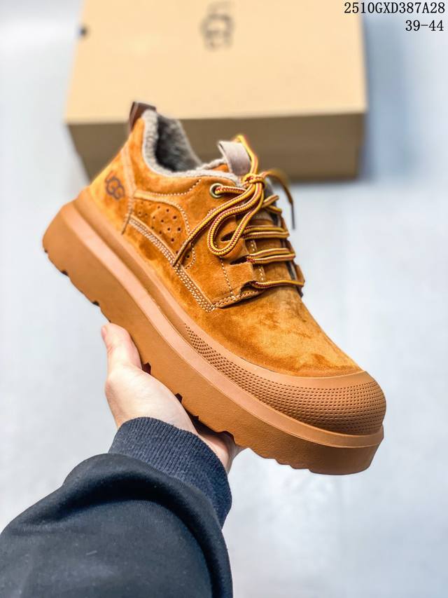 Ugg秋冬新品 毛绒一体内里保暖锁热 秋冬必备 户外男士休闲鞋雪地靴系列 广东大厂品质 秋冬新款 时尚潮流搭配 面料釆用意大利进口磨砂牛皮 全鞋真牛皮材料 大底