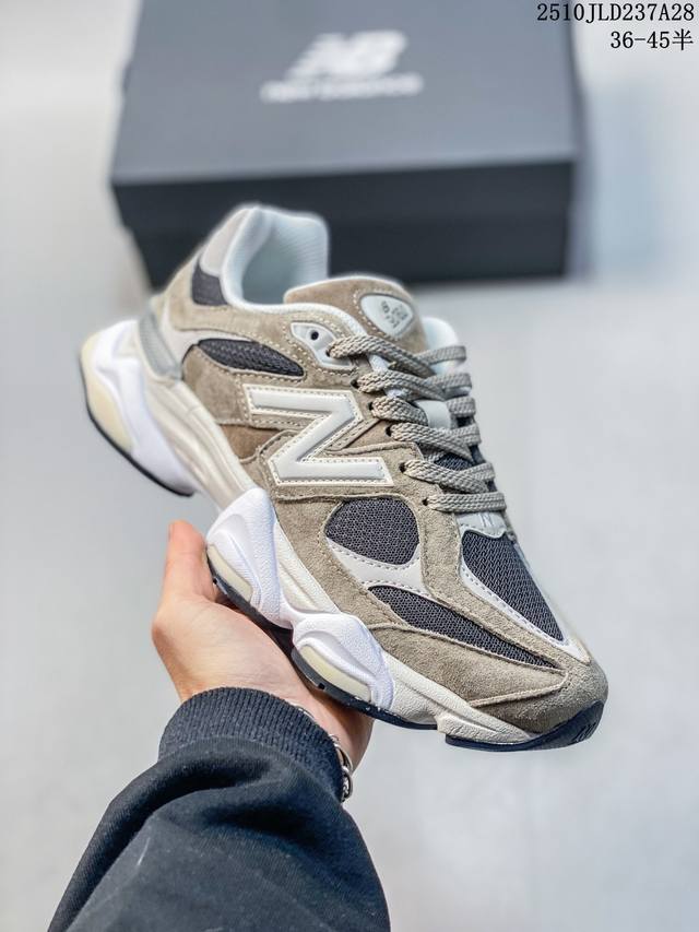 公司级New Balance 9060系列 新百伦 复古休闲运动慢跑鞋 鞋面大身由空间双格及磨砂鞋面拼接而生 采用大面积网眼以及麂皮材质覆盖鞋身 还原经典气质