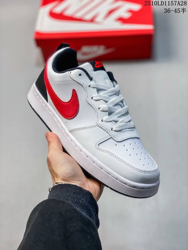 Nike Court Borough Low 低帮百搭透气休闲运动板鞋男女鞋 经典耐用的设计，兼顾舒适脚感和出众风范，演绎匠心之作。结构性的支撑贴合感结合复古篮