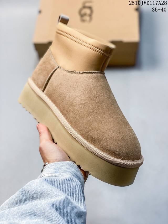 公司级Ugg 百搭单品 Ugg 秋冬羊皮毛一体雪地靴 全鞋采用Zp同厂 隆丰A级澳洲进口羊皮毛一体 品牌代工厂P生产线 完全遵循Zp工艺流程 代工厂P原厂版师