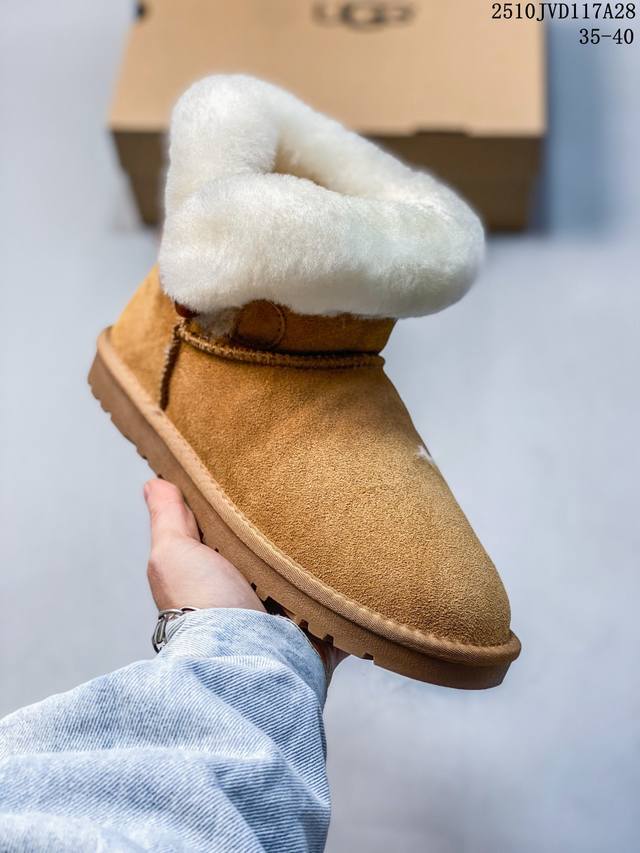 公司级Ugg 百搭单品 Ugg 秋冬羊皮毛一体雪地靴 全鞋采用Zp同厂 隆丰A级澳洲进口羊皮毛一体 品牌代工厂P生产线 完全遵循Zp工艺流程 代工厂P原厂版师