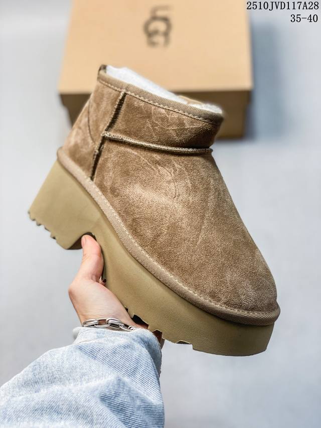 公司级Ugg 百搭单品 Ugg 秋冬羊皮毛一体雪地靴 全鞋采用Zp同厂 隆丰A级澳洲进口羊皮毛一体 品牌代工厂P生产线 完全遵循Zp工艺流程 代工厂P原厂版师