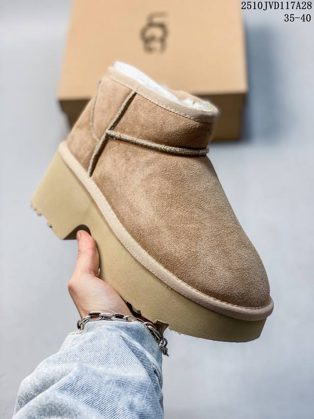 公司级Ugg 百搭单品 Ugg 秋冬羊皮毛一体雪地靴 全鞋采用Zp同厂 隆丰A级澳洲进口羊皮毛一体 品牌代工厂P生产线 完全遵循Zp工艺流程 代工厂P原厂版师