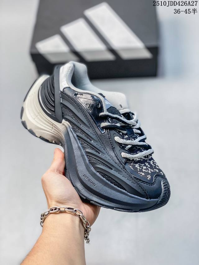 Ad Xlg Runner Deluxe Cny 轻机甲赛博复古休闲运动老爹鞋 公司级原楦纸板数据开发 铸造原味鞋型。耐磨防撕裂面料和Rpu后跟结构，皮革鞋面缀