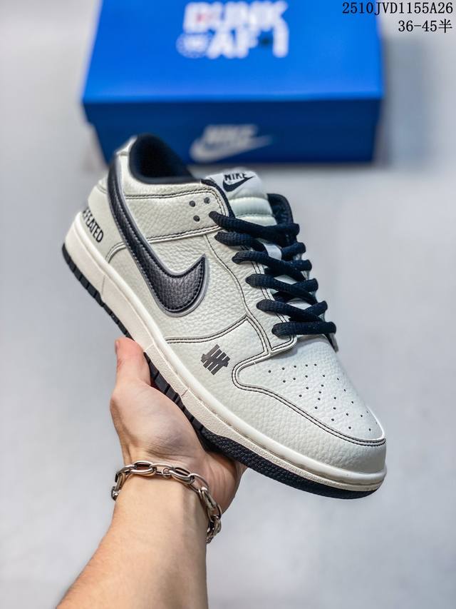 高端定制 公司级 Nike Sb Dunk Low ×Undefeated 联名 配色低帮休闲运动滑板板鞋 大厂纯原品质出货 纯正版型 定制鞋盒 皮料切割干净无
