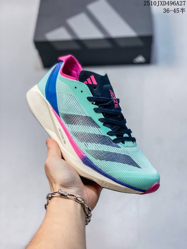 阿迪达斯 Adizero Takumi Sen 10 Shoes 超轻防滑全速争胜马拉松跑步运动鞋 这款Adizero Takumi Sen 10跑步鞋，搭载双