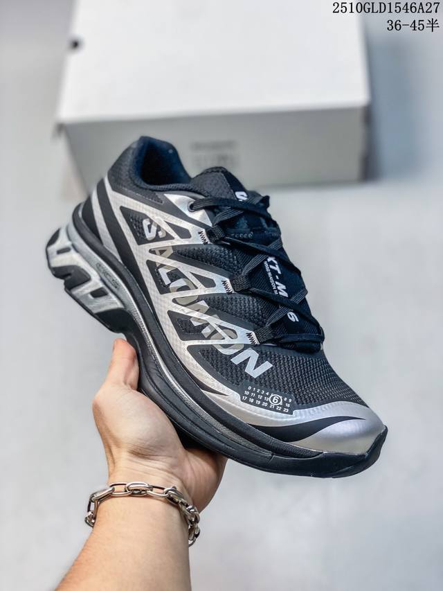 公司级Mm6 Maison Margiela X Salomon萨洛蒙 Xt系列 马吉拉联名款 休闲运动鞋 中底搭载全掌玻璃纤维能量板和弹性泡沫中底 缓震回馈很