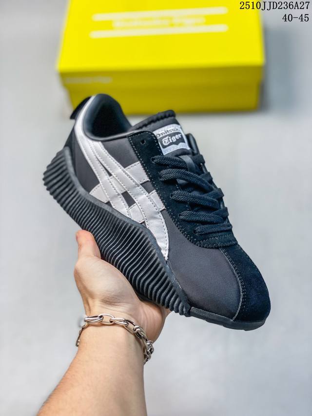 公司级Onitsuka Tiger鬼塚虎 Acromount 百搭舒适 复古运动耐磨 低帮休闲鞋 从20世纪70年代展开的陆上扣球中获得设计灵感 将具有复古感的