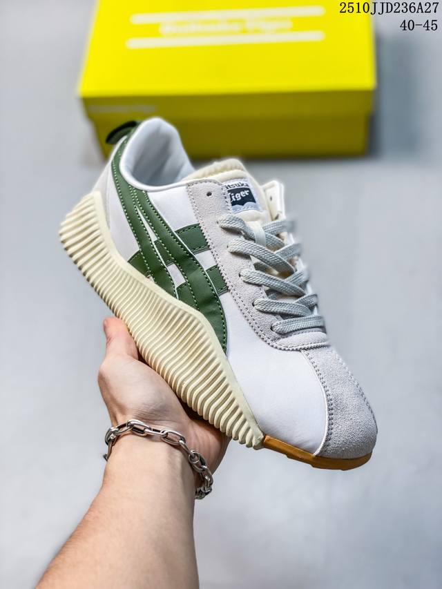 公司级Onitsuka Tiger鬼塚虎 Acromount 百搭舒适 复古运动耐磨 低帮休闲鞋 从20世纪70年代展开的陆上扣球中获得设计灵感 将具有复古感的