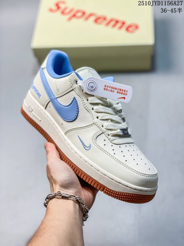 海外限量发售！公司级Nike Air Force 1 '07 Low “Un联名 深蓝泼墨勾”空军一号 低帮 运动鞋 休闲鞋 折边针车 工艺难度大 原楦头原纸板