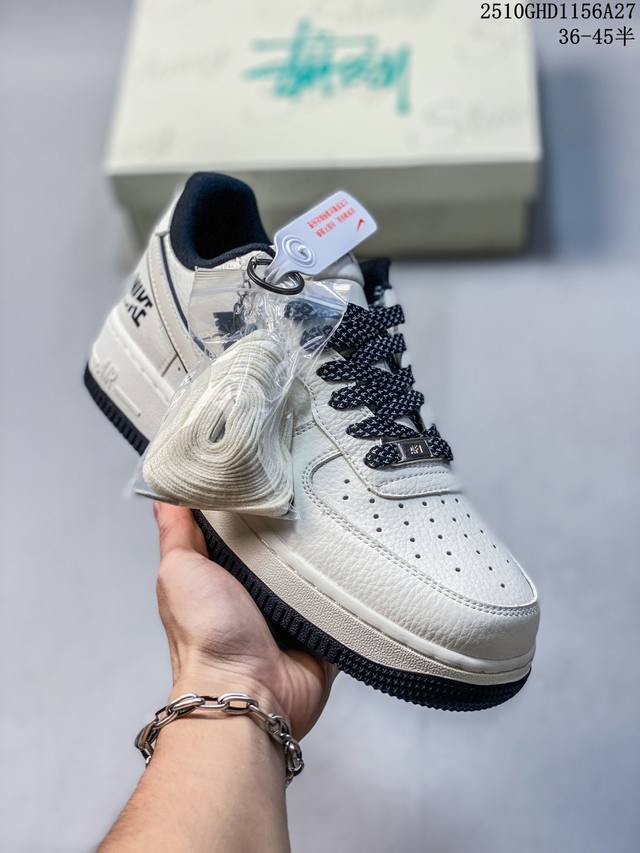 海外限量发售！公司级Nike Air Force 1 '07 Low “Nike黑标”空军一号 低帮 运动鞋 休闲鞋 折边针车 工艺难度大 原楦头原纸板 原装鞋