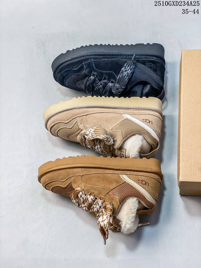 Ugg秋季男女士舒适平底圆头双色系带时尚低帮休闲鞋明星同款1144032 尺码：如图 编码：10Gxd234A25