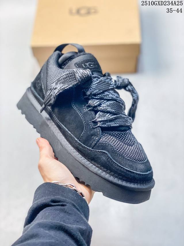 Ugg秋季男女士舒适平底圆头双色系带时尚低帮休闲鞋明星同款1144032 尺码：如图 编码：10Gxd234A25