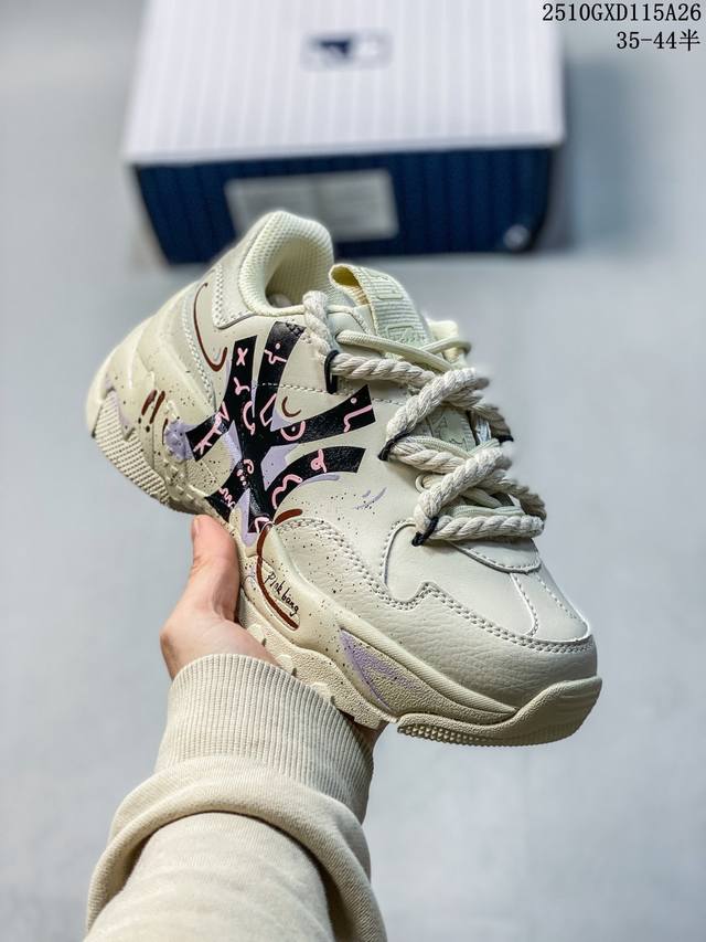 Mlb球鞋定制 Big Ball Chunky Pinkbang血影海盐玫瑰男女款老爹鞋 尺码：如图 编码：10Gxd115A26