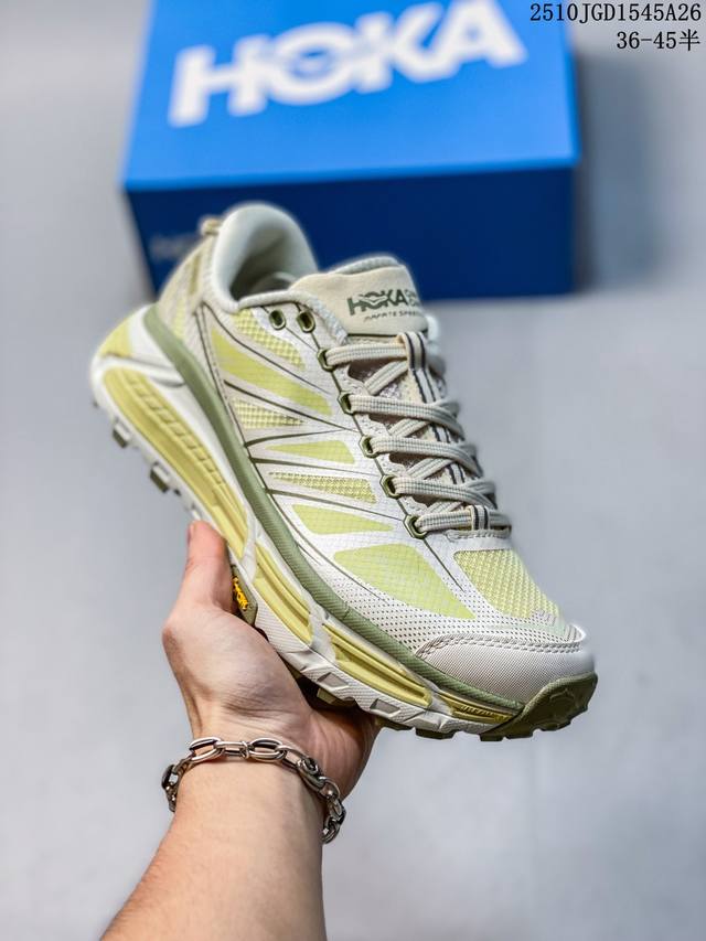 真标带半码 Hoka Mafate Sed Three 2 玛法特 超轻厚底轻量山地跑步鞋 尺码：36-45半 编码：10Jgd1545A26