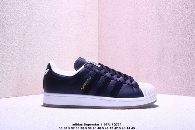 阿迪达斯Ad Originals Superstar 经典贝壳头休闲板鞋 纯白 B27136 纯原鞋楦 立体Logo 国内最高工艺 原装超软一体蓝底 头层抗裂牛