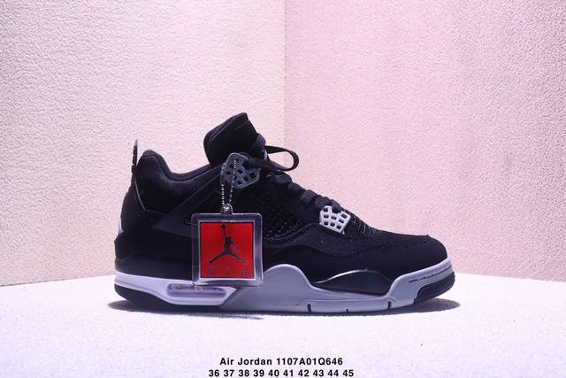Union La X Air Jordan Aj4 Retro Off Noir Un联名黑蓝 Dc9533-001 耗时半年巨作 全套原纸板楦头开发 原厂特供