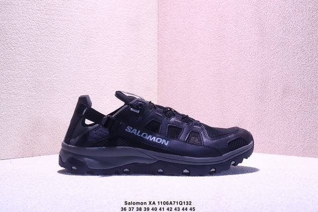 公司级Salomon Xa pro 3D 萨洛蒙户外越野跑鞋 412322 28 #鞋面采用Sensifit贴合技术 全方位贴合包裹脚型 鞋跟部鞋底牵引设计 提