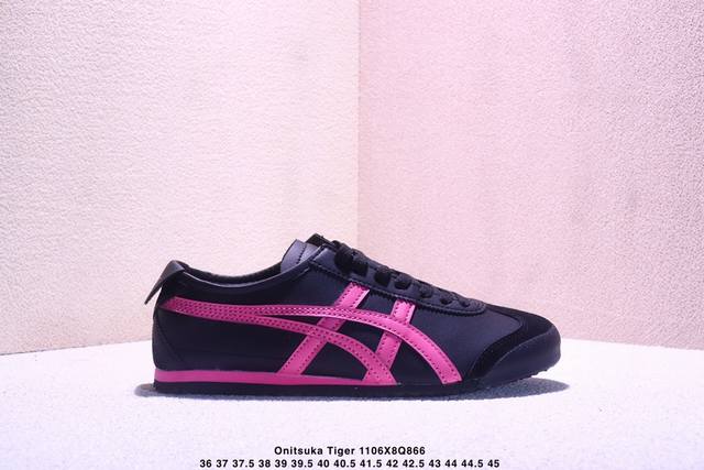 Onitsuka Tiger鬼冢虎 Mexico 66 Slip-On 一脚蹬低帮夏季透气运动休闲鞋 货号:1183B493-100 尺码:36 37 37.5
